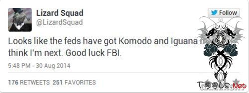 黑客组织Lizard Squad被FBI干掉 但有成员逃脱宣称要继续破坏