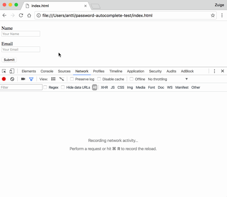 Chrome中“自动填充”安全性研究