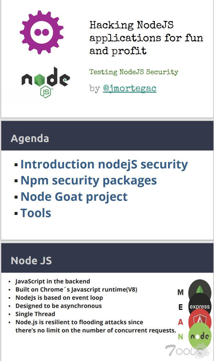 分享一个国外关于NodeJS安全的PDF